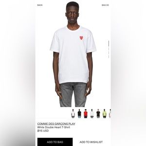 White luxury Comme des Garcons T-shirt